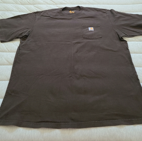 Two Carhartt Heavyweight Cotton Pocket TShirts - Picture 3 of 3